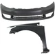 Bumper Cover Kit For 2012 Honda Civic 4-Door Sedan Front CAPA Certified Part 2Pc