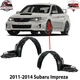 Set of 2 Front Fender Liner Right & Left Side For 2011-2014 Subaru Impreza