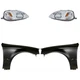 Headlamp Kit For 1999-2000 Honda Civic LH RH Halogen Lens & Housing with Fenders