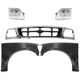 Grille For 1997-1998 Ford F-150 Cross Bar w/ LH RH Fender w/ Wheel Arch Hole Kit