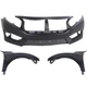 Auto Body Repairs Set of 3 Front Coupe Sedan For 2016-2018 Honda Civic Si Model