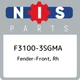 F3100-3SGMA Nissan Fender-front, rh F31003SGMA, New Genuine OEM Part F3100-3SGMA Nissan Fender-front, rh F31003SGMA, New Genuine OEM Part