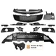 Front Bumper Grille Assembly Upper& Lower For 2011-2014 Chevy Cruze w/ Fog Light Front Bumper Grille Assembly Upper& Lower For 2011-2014 Chevy Cruze w/ Fog Light