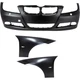 Bumper Cover Kit For 2007-2008 BMW 328i 335i Front with Fender RH and LH Side Bumper Cover Kit For 2007-2008 BMW 328i 335i Front with Fender RH and LH Side