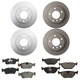 Hella Front & Rear Rotor Low-Met Disc Brake Pad Kit for BMW E36 328is Base M52