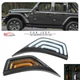 Dynamic White Amber Fender LED Turn Signal Air Vent Lamp For Jeep Wrangler JL JT Dynamic White Amber Fender LED Turn Signal Air Vent Lamp For Jeep Wrangler JL JT