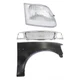 Grille Kit For 1999-2003 Ford F-150 Chrome with RH Fender with Wheel Arch Holes