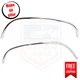 Front Fender Trim Set of 2 Chrome Left Right Side for 1995-1999 Chevrolet Tahoe