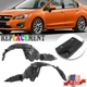 Front Left & Right Splash Guard Fender Liner Black Fits 2013-2015 Subaru WRX STI
