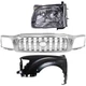Grille Kit For 2001-2004 Toyota Tacoma with Left Side Fender and Headlight Grille Kit For 2001-2004 Toyota Tacoma with Left Side Fender and Headlight