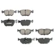 Akebono Euro Front and Rear Ceramic Slotted Brake Pads Kit For BMW E39 525i 528i