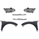 Honda Civic 2016-2018 Front Fender Panel Headlights & Eyelid Molding Trims Kit