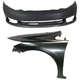 Bumper Cover Kit For 2012-2012 Honda Civic Front with Left Fender Sedan