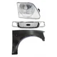 Grille For 1999-03 Ford F-150 Honeycomb with RH Fender with Wheel Arch Holes Kit