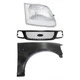 Grille For 1999-2003 Ford F-150 Honeycomb w/ RH Fender w/ Wheel Arch Holes Kit