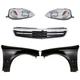 Headlamp Kit For 99-00 Honda Civic LH and RH Halogen Lens and Housing w/ Fenders