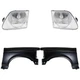 Fender Kit For 97 Ford F-150 F-250 Primed Front Driver and Passenger Side