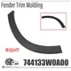Wheel Opening Molding For 2023-2025 Honda HR-V Rear Passenger Right Side
