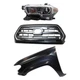 Grille Kit For 2016-2017 Toyota Tacoma Chrome/Black with LH Fender and Headlight Grille Kit For 2016-2017 Toyota Tacoma Chrome/Black with LH Fender and Headlight