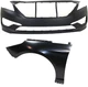 Front Bumper Cover Assembly for 2015-2017 Hyundai Sonata, 2-Piece Kit, Primed Front Bumper Cover Assembly for 2015-2017 Hyundai Sonata, 2-Piece Kit, Primed