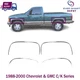 Front&Rear Fender Chrome Trim Moldings LH&RH For 1988-2000 Chevy &GMC C/K Series