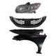 Headlamp Kit For 2013-2015 Honda Civic Left Assembly CAPA with Fender and Grille