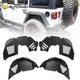 4pcs Front & Rear Inner Fender Liners For 2018-2025 Jeep Wrangler JL Steel 4pcs Front & Rear Inner Fender Liners For 2018-2025 Jeep Wrangler JL Steel