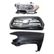 Grille For 2016 2017 Toyota Tacoma Chrome/Black with LH Fender and Headlamp Kit