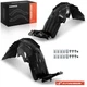 A-Premium 2x Front Inner Fender Liner with Insulation Foam for Honda Civic 19-21