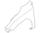 Genuine Subaru Fender 57120FN0109P