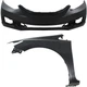 Bumper Cover Fender Kit For 2013-2015 Honda Civic Front Sedan