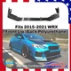 Fits Subaru WRX STI 2015-2021 Black Polyurethane Front Bumper Body Spoiler Lip