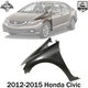New Front Left Side Fender Primed For 2012-2015 Honda Civic