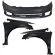 New Front Bumper Cover & Fenders Kit 3PC primed for 2012 Honda Civic Sedan