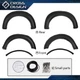 Fits 09-14 Ford F150 Wheel Fender Flares Offroad Pocket Rivet Style Black Smooth
