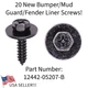 20 NEW BUMPER/MUD GUARD/FENDER LINER SCREWS! FOR GENESIS G70 G80 G90 GV70 ETC