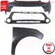 Front Bumper Covers & Right Fender Kit for 2014-2016 Kia Soul Base, EX, LX, SX