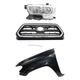 Grille For 2016-17 Toyota Tacome Chrome/Black with LH Fender and Headlight Kit Grille For 2016-17 Toyota Tacome Chrome/Black with LH Fender and Headlight Kit