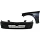 Front Bumper Cover and Left Fender Kit For 1999-2000 Honda Civic Primed 2Pc