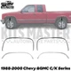 Front&Rear Fender Chrome Trim Moldings LH&RH For 1988-2000 Chevy &GMC C/K Series