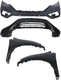 Front Bumper Cover Assembly for 2015-2016 Honda CR-V, 4-Piece Kit with Fenders,