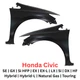 Fender For Honda Civic 2012-2015 Front LH & RH Driver & Passenger Side Primed