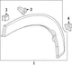 Genuine Honda Wheel Opening Molding 74413-3W0-A00