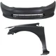 Bumper Cover Fender Kit For 2012-2012 Honda Civic Front Sedan