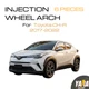 Injection Fender Flares Wheel Arch Matt Black 6PCS Fit Toyota C-HR CHR 2017-2023