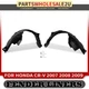 2x Front Inner Fender Liners w/ Insulation Foam for Honda CR-V 2007 2008 2009