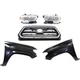 Grille Kit For 2016-17 Toyota Tacome Chrome/Black w/ LH RH Fenders and Headlight Grille Kit For 2016-17 Toyota Tacome Chrome/Black w/ LH RH Fenders and Headlight