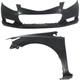 Bumper Cover Kit For 2012-13 Honda Civic Front Coupe CAPA Certified Part 2Pc
