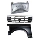 Fender and Grille Kit For 92-96 Ford F-150 92-97 F-350 Primed Front Driver Side