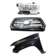 Grille For 2016-2017 Toyota Tacoma Chrome/Black with LH Fender and Headlamp Kit Grille For 2016-2017 Toyota Tacoma Chrome/Black with LH Fender and Headlamp Kit